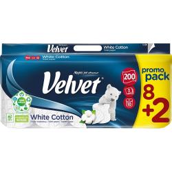 Velvet papier toaletowy 3W 10 rolek White Cotton