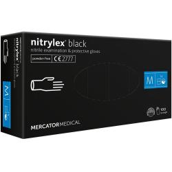 Nitrylex rękawice nitrylowe M 100szt. czarne