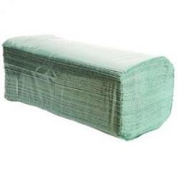 Ręczniki składane ZZ 1 warstwowe zielone karton 4000 sztuk