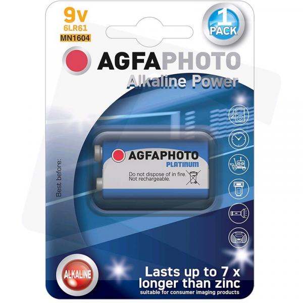 AgfaPhoto baterie alkaliczne 6LR61 9V 1szt