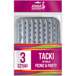 Anna Zaradna tacki aluminiowe do grilla 3szt