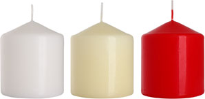 Bispol świeca walec 80/90 czerwona 1szt