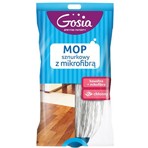 Gosia mop sznurkowy z mikrofibrą zapas