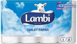 Lambi papier toaletowy 3 warst. 8 rolek