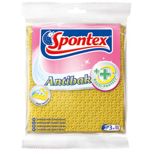 Spontex Antibak ściereczki gąbczaste antybakteryjne 3szt
