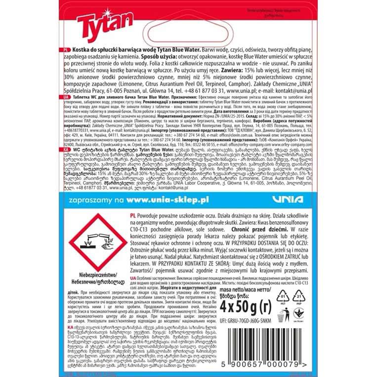 Tytan Blue Water kostka do spłuczki 4x50g