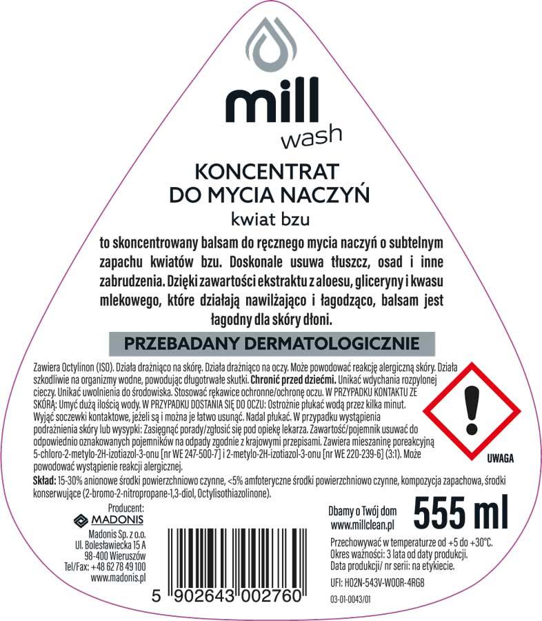 Mill Clean płyn do naczyń Kwiat Bzu 555ml