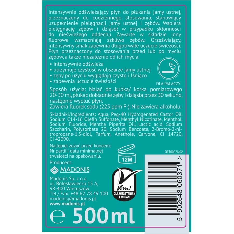 BIO MADENT Płyn do płukania jamy ustnej miętowy 500ml