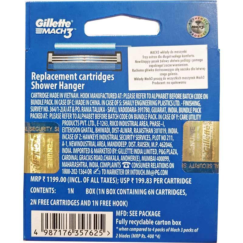 Gillette Mach 3 wkłady do maszynki do golenia 6+2szt.