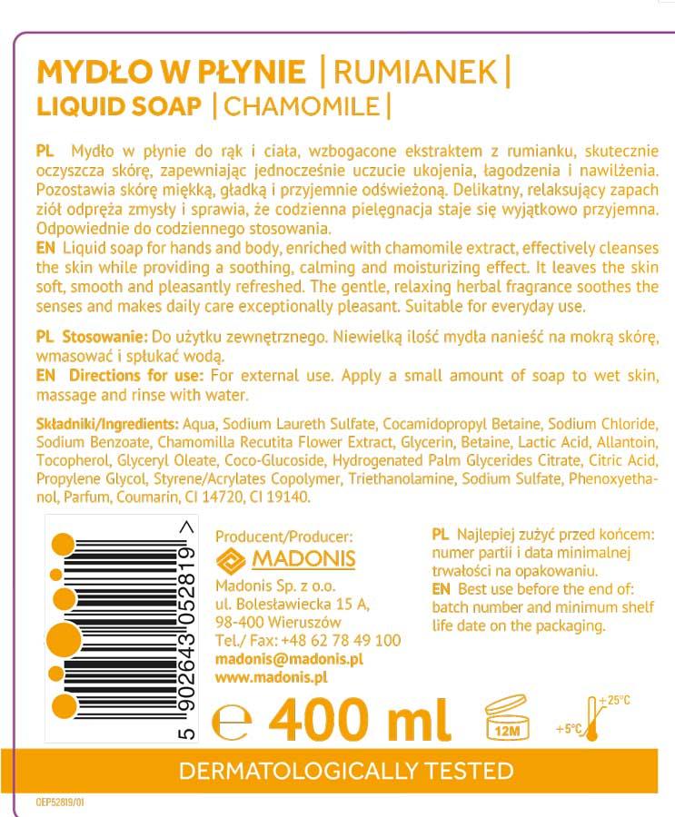 Nutka mydło w płynie 400ml Rumianek