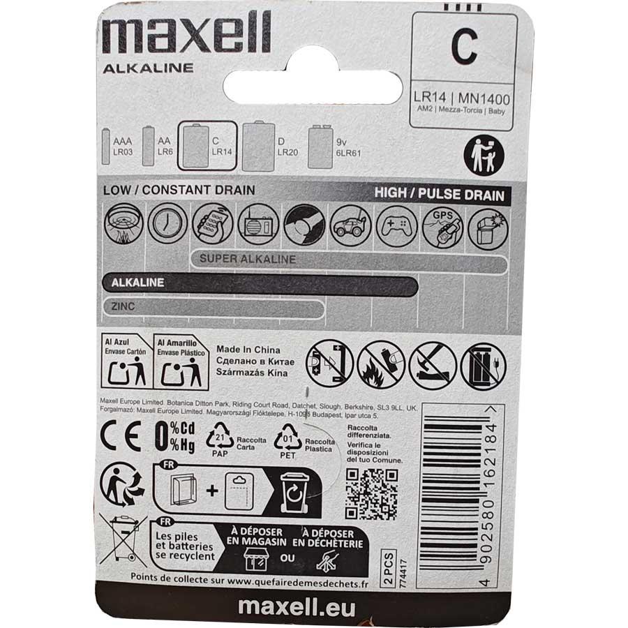 Maxell Alkaline bateria alkaliczna LR14 2szt blister