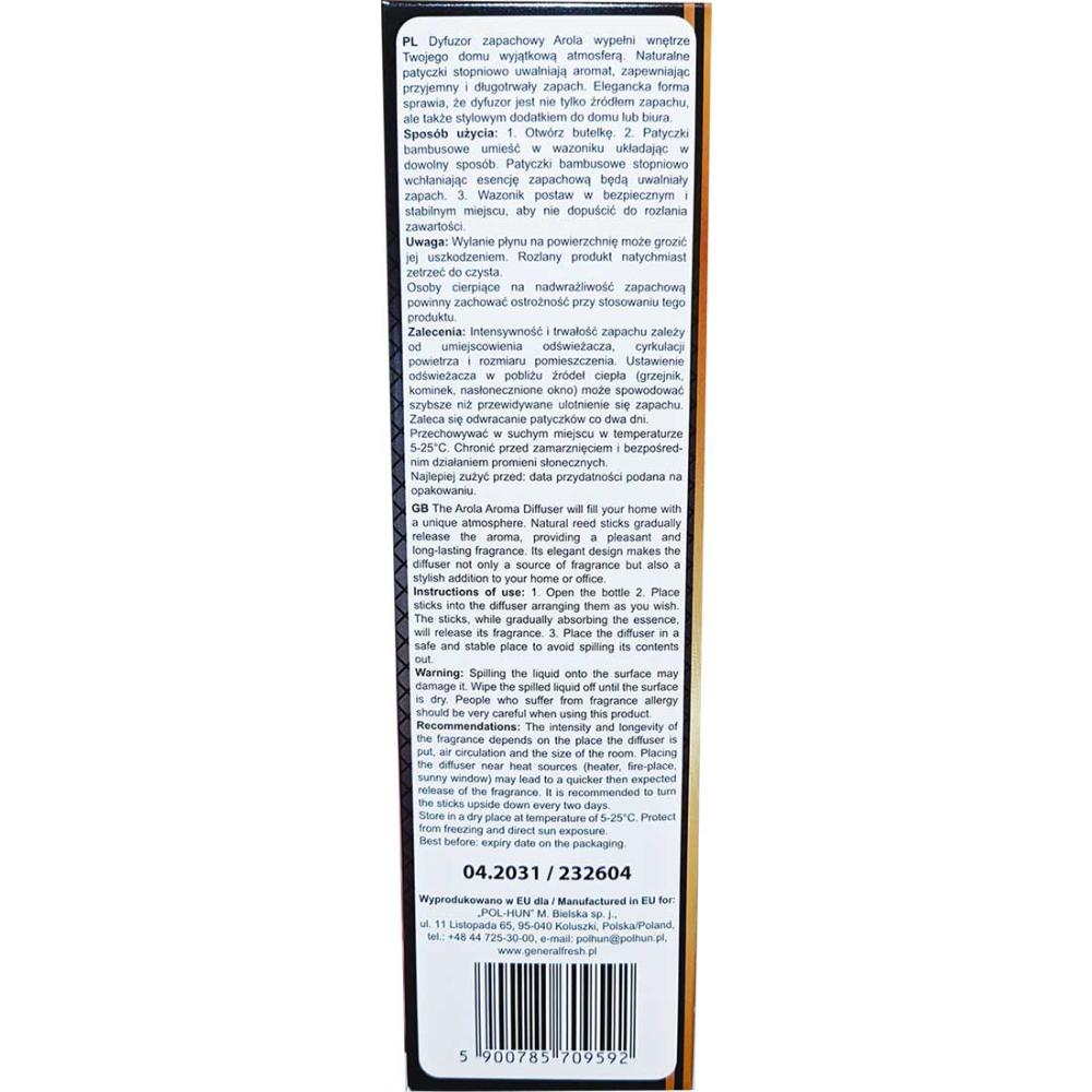 General Fresh patyczki zapachowe Arola Wiśnia 100ml