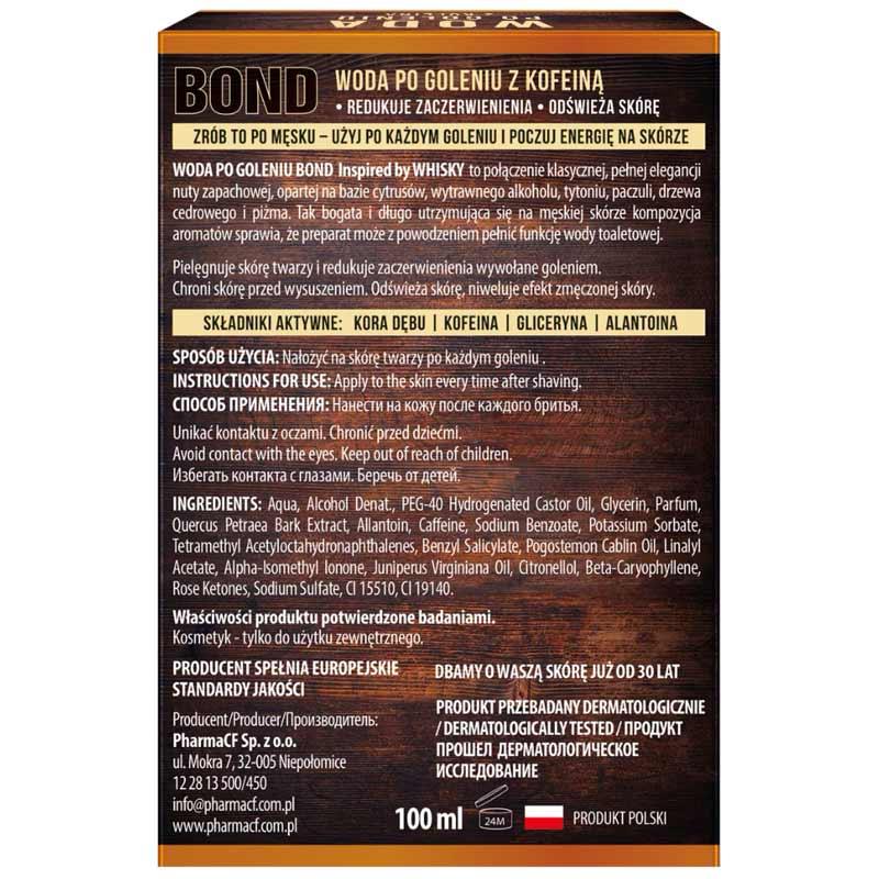 Bond płyn po goleniu 100ml Inspired By Whisky