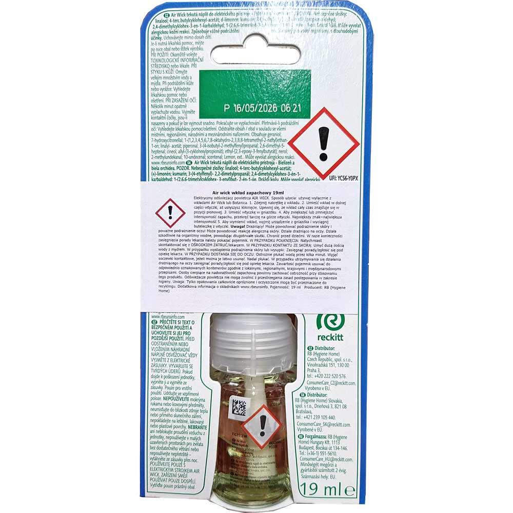 Air Wick elektryczny wkład 19ml Świeże Pranie & Biała Orchidea 