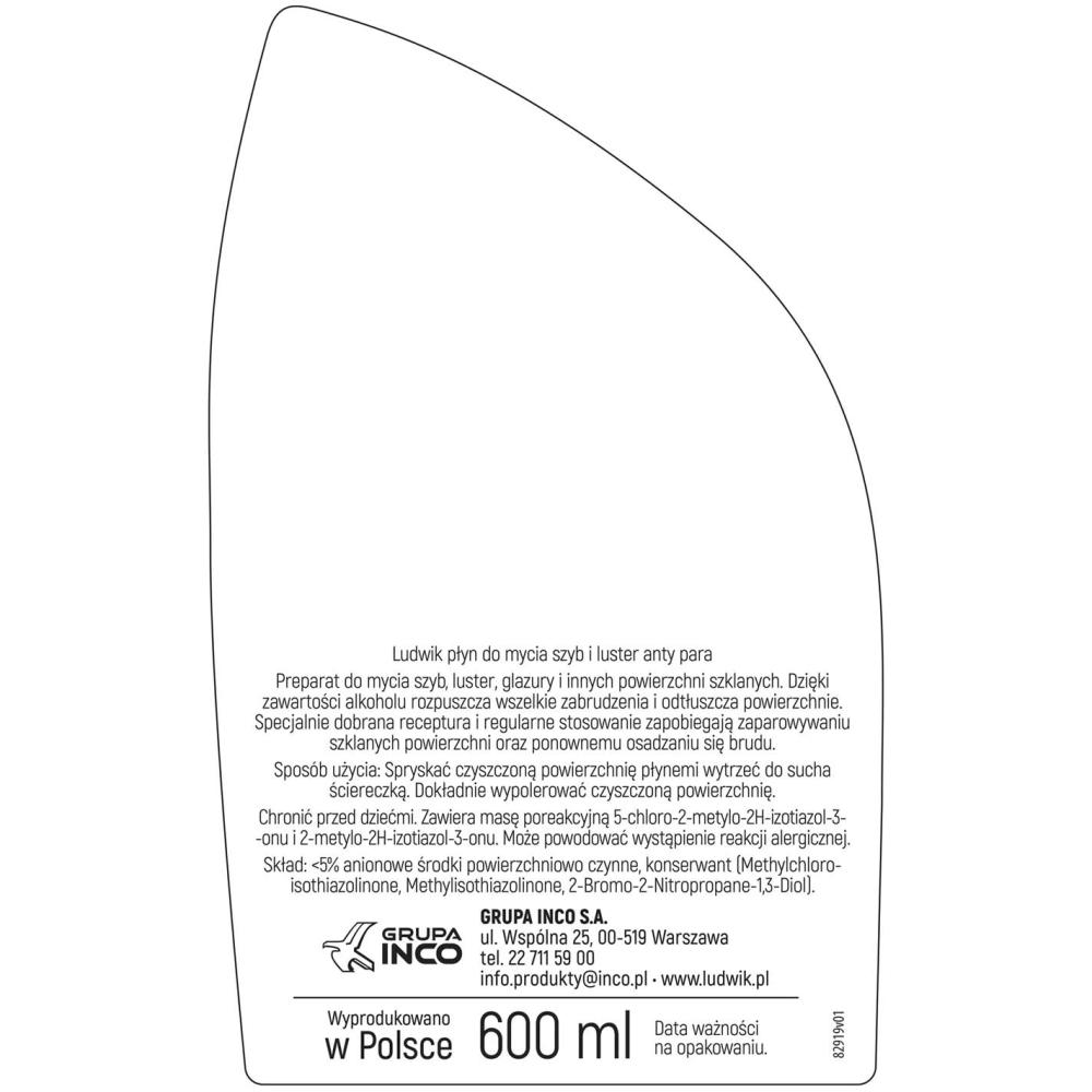 Ludwik do szyb i glazury Antypara 600ml