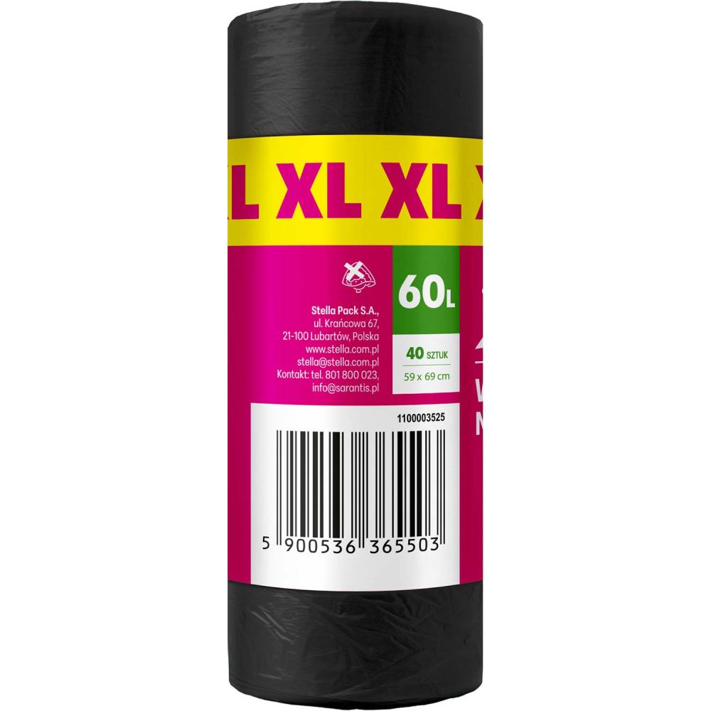 Anna Zaradna worki czarne HD 60L 40 sztuk XL