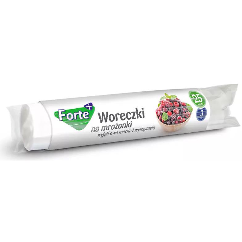 Forte+ woreczki na mrożonki LDPE 3-litrowe 25 sztuk