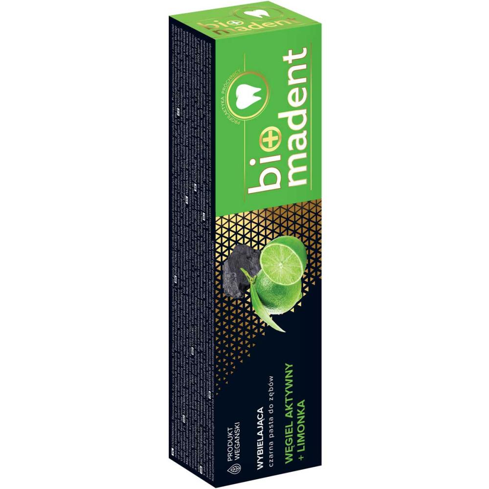 Bio Madent pasta wybielająca 100ml Węgiel z Bambusa i Limonka