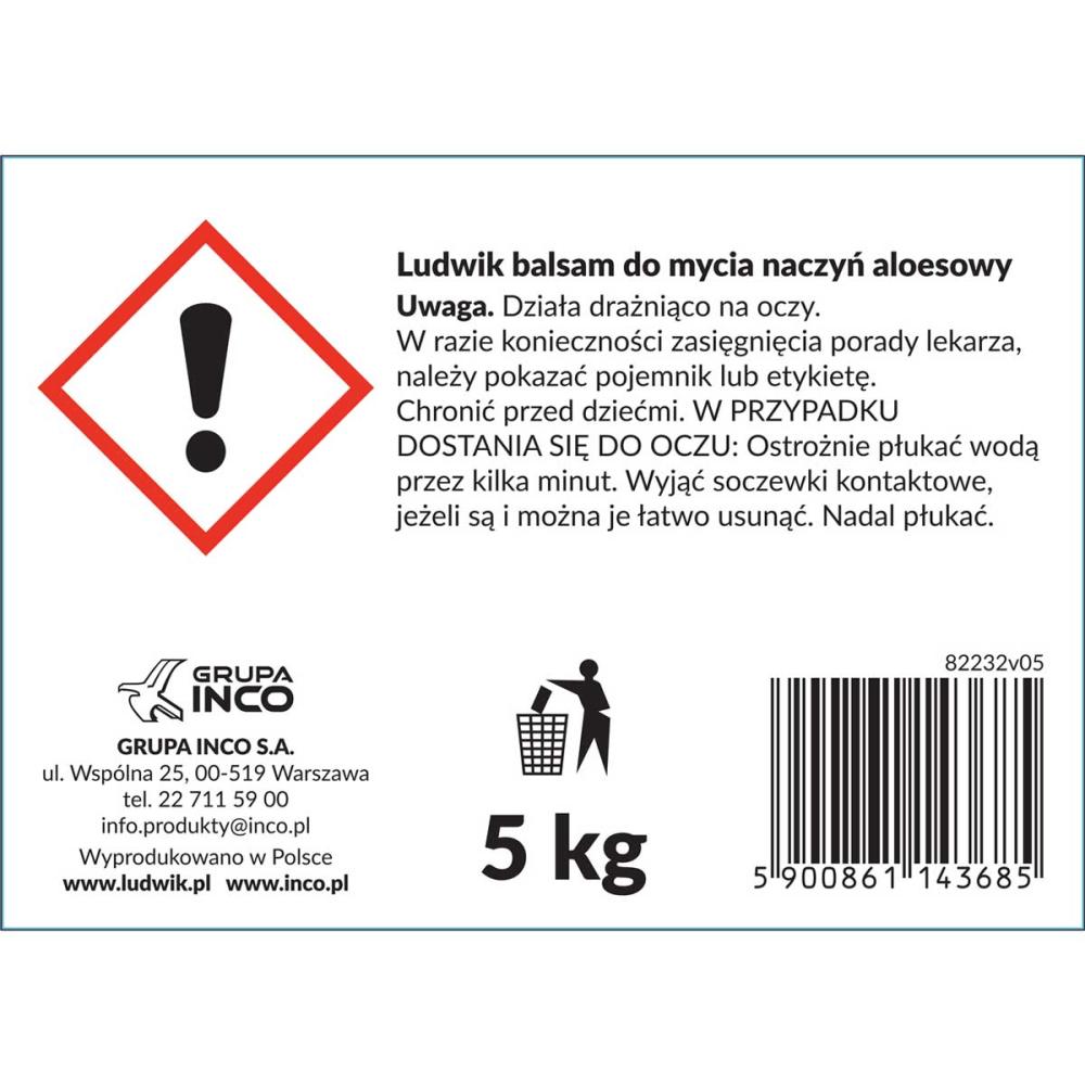Ludwik płyn do naczyń 5kg aloes