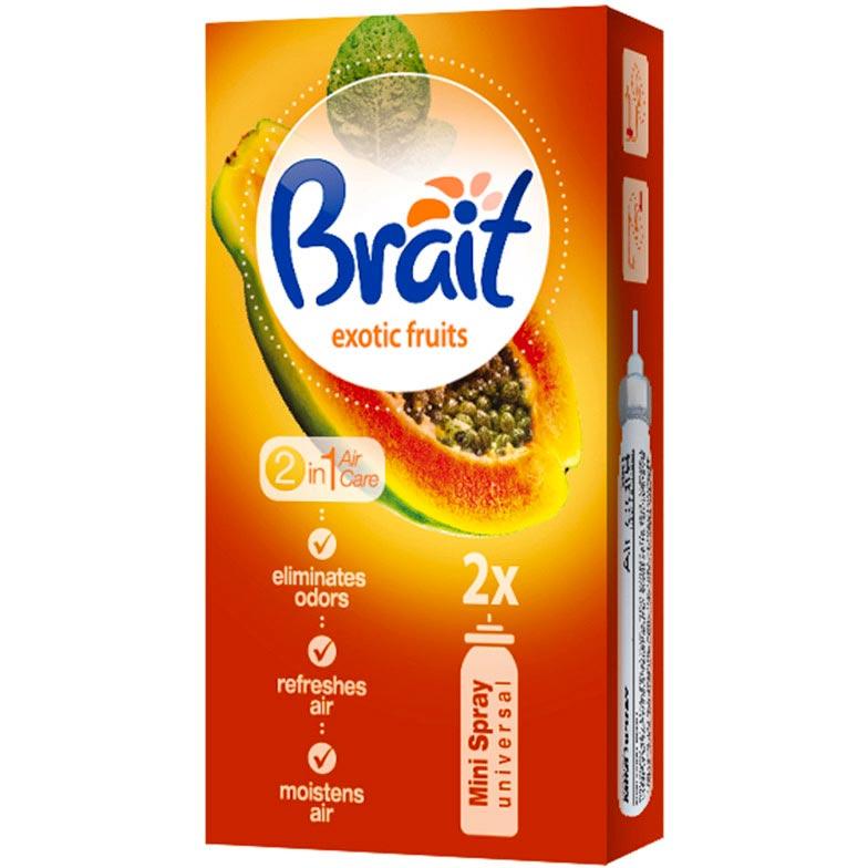 Brait Mini Spray wkład do odświeżacza 2x10ml Exotic Fruits - CzystySklep.pl