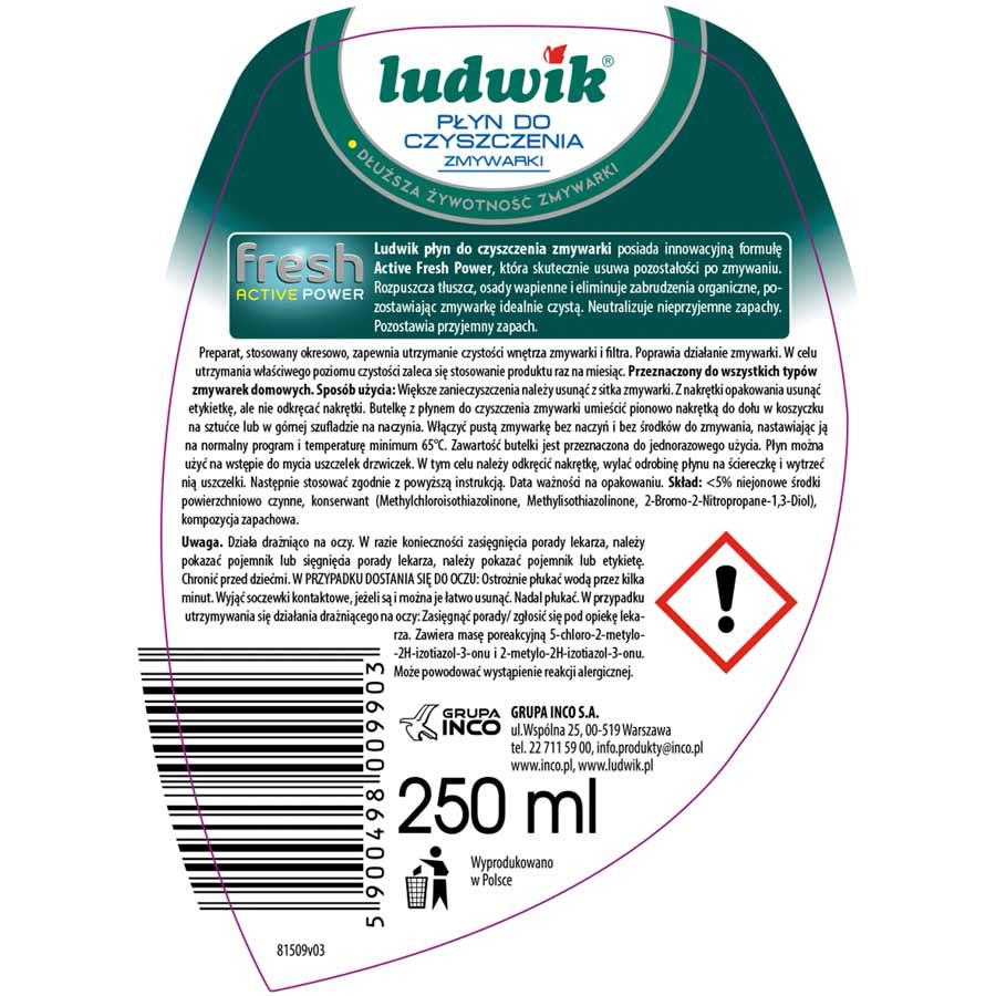 Ludwik środek do mycia zmywarki 250ml