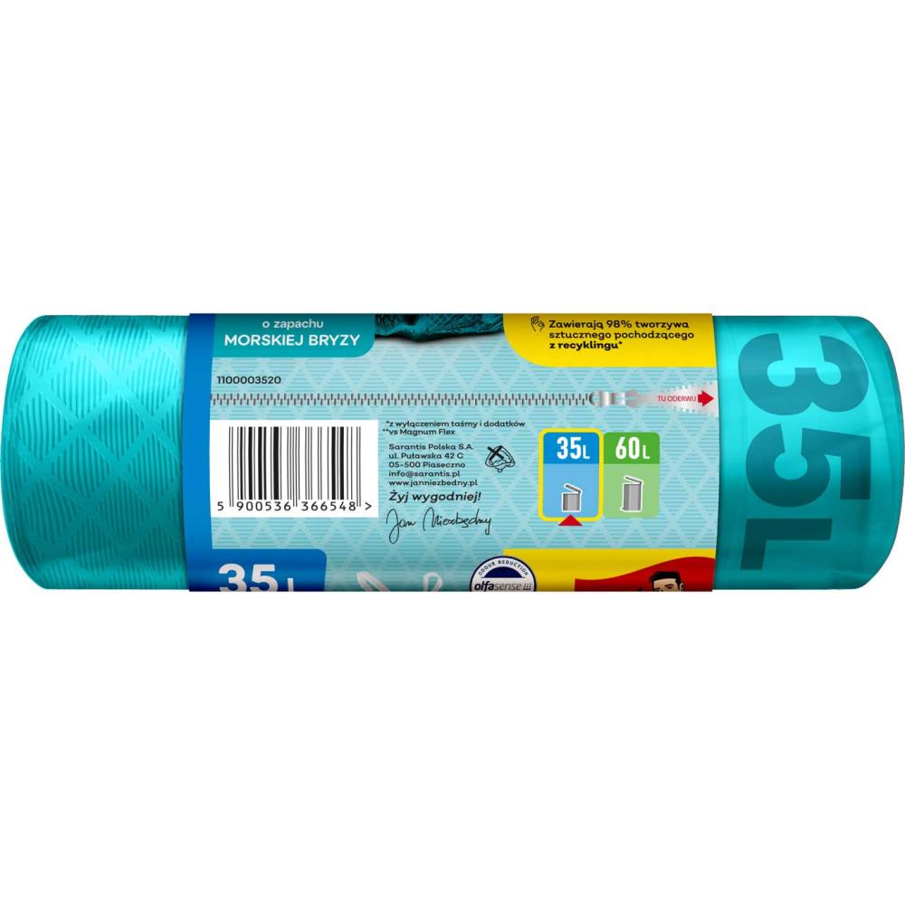 Jan Niezbędny worki LD 35L/12szt. Magnum Flex Odor Control