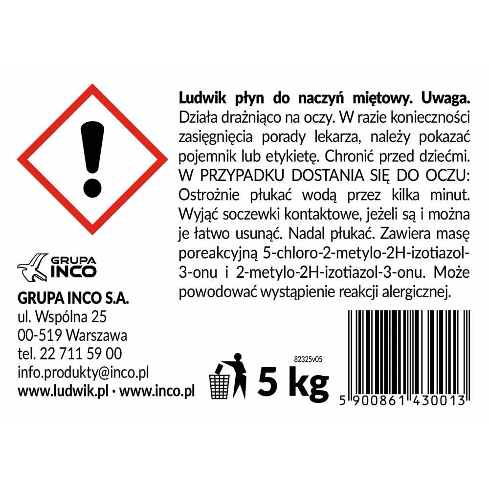 Ludwik płyn do naczyń 5kg mięta