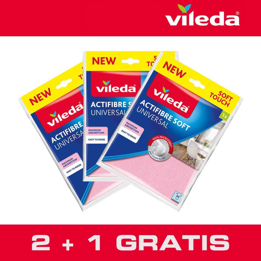 Vileda Pakiet ściereczka uniwersalna Actifibre Soft 2 + 1 gratis 