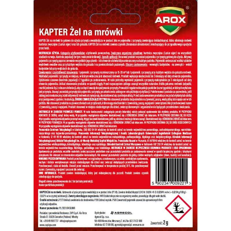 Arox karmnik + żel na mrówki 2g