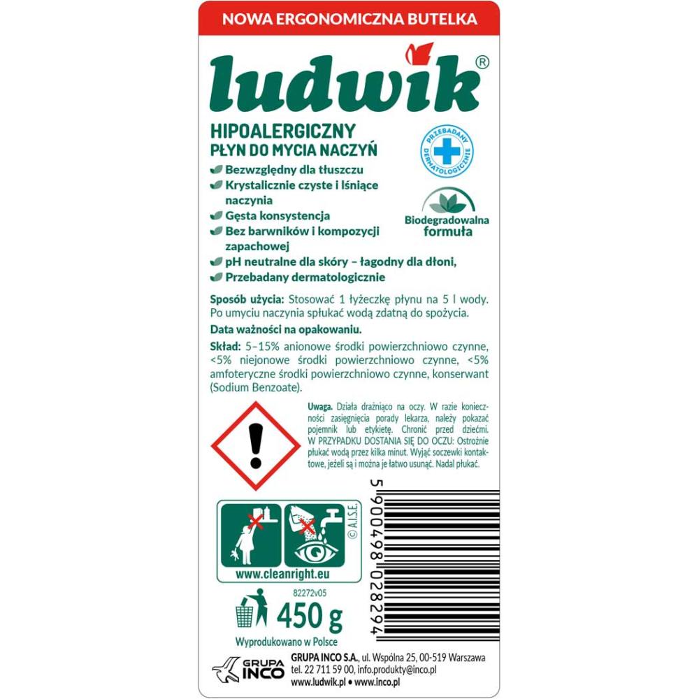 Ludwik płyn do naczyń 450g hipoalergiczny