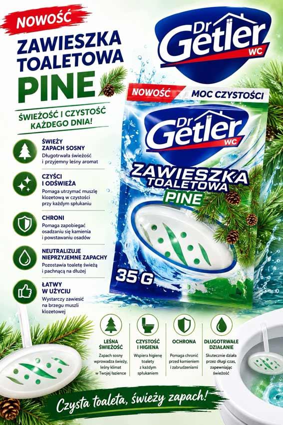 Dr Getler kostka do WC Pine 35g folia
