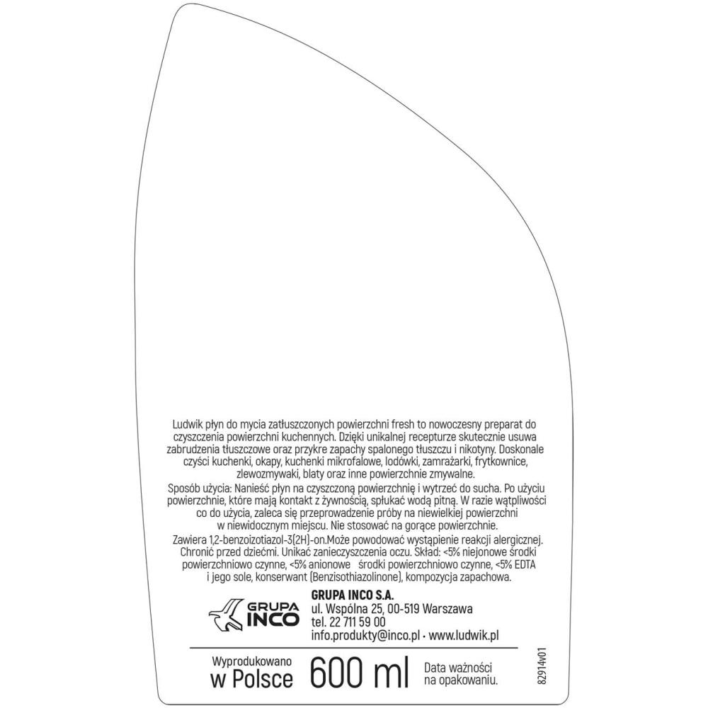 Ludwik spray do mycia zatłuszczonych powierzchni 600ml Active Foam
