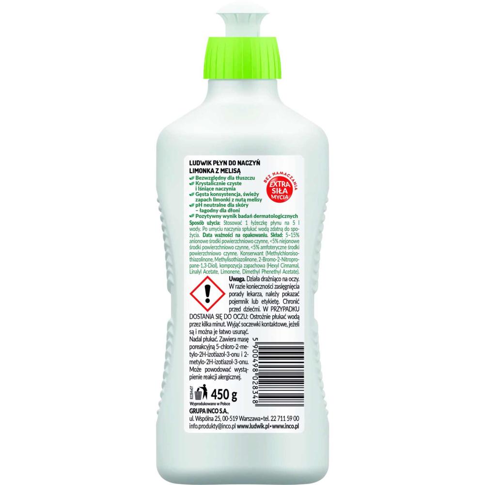 Ludwik do naczyń 450g limonka i melisa