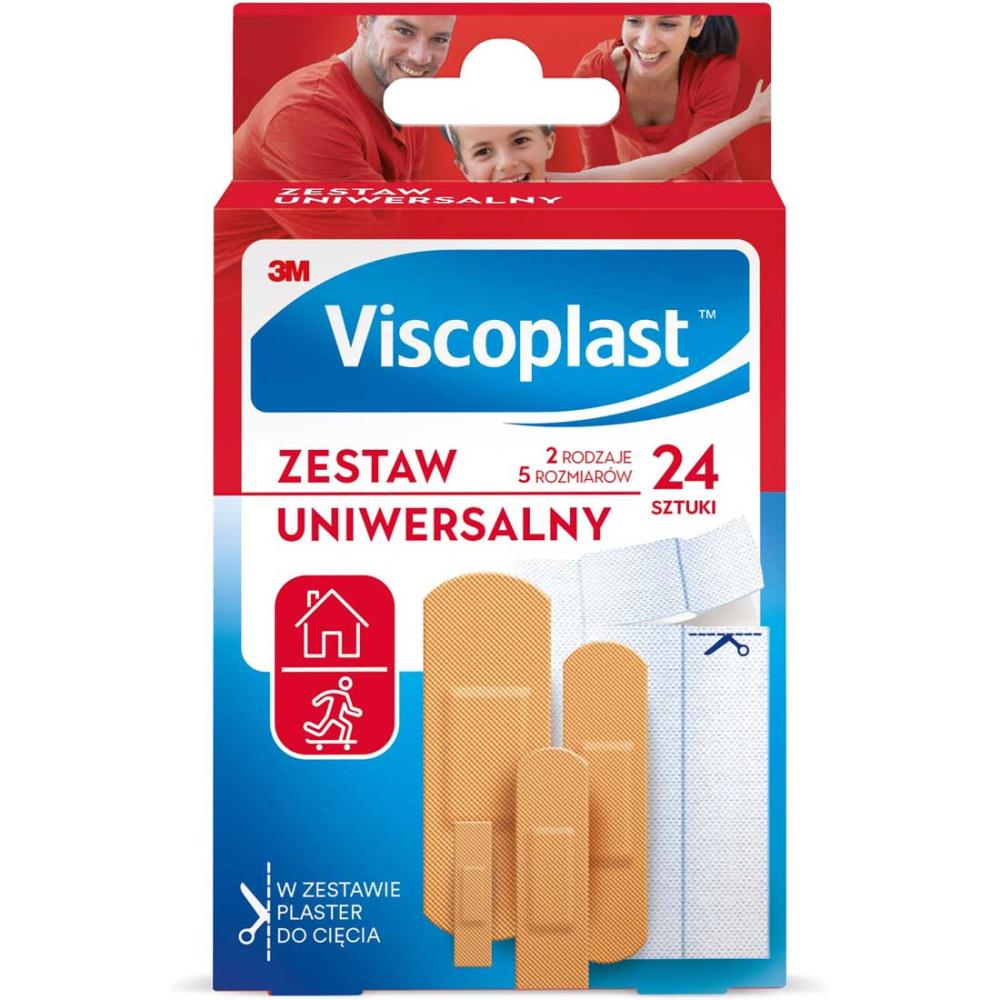 Viscoplast zestaw plastry uniwersalne 24szt.