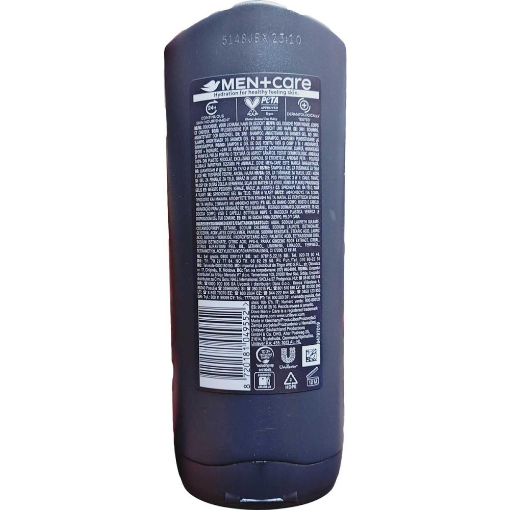 Dove Men + Care żel pod prysznic 3w1 400ml Endurance