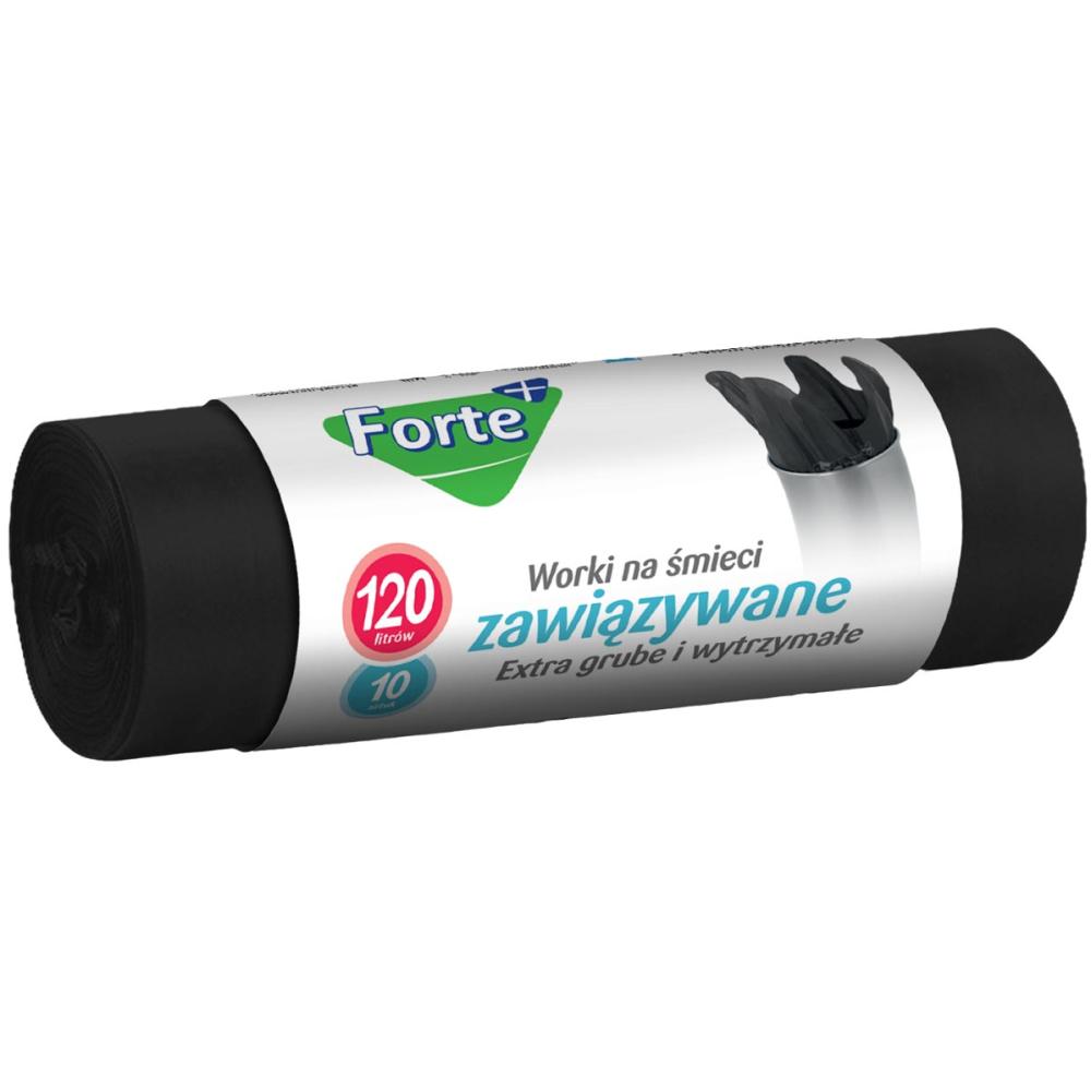 Forte+ Cleanova worki zawiązywane LDPE 120L/10szt. Extra Grube 