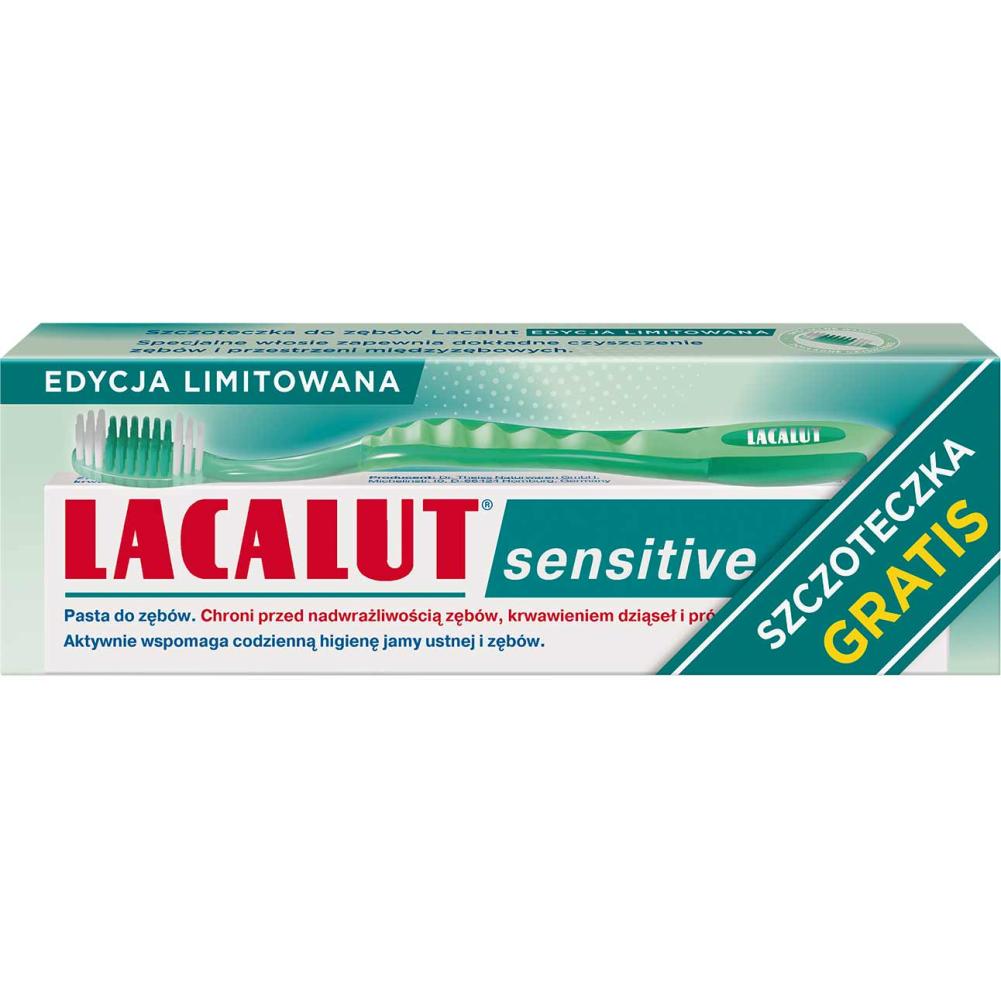 Lacalut Sensitive zestaw (pasta do zębów 75ml + szczoteczka ) 