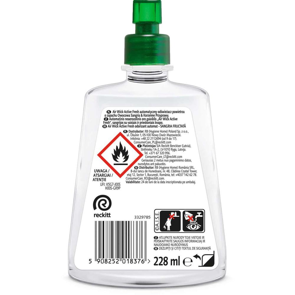 Air Wick Active Fresh automatyczny odświeżacz powietrza 228ml Fruity Sangria & Spices 