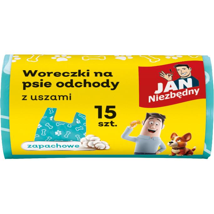 Jan Niezbędny worki na psie odchody 15szt. z uszami