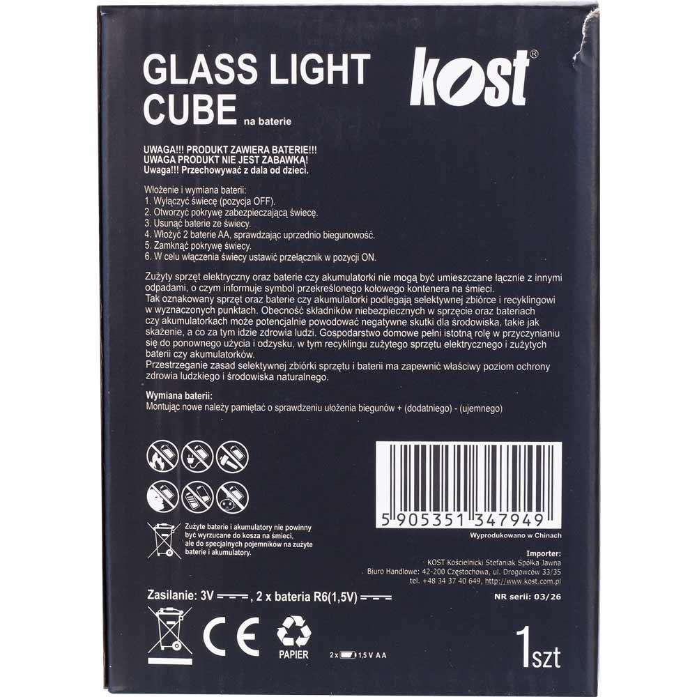 Kost lampion lustrzany 3D Cube 1szt.