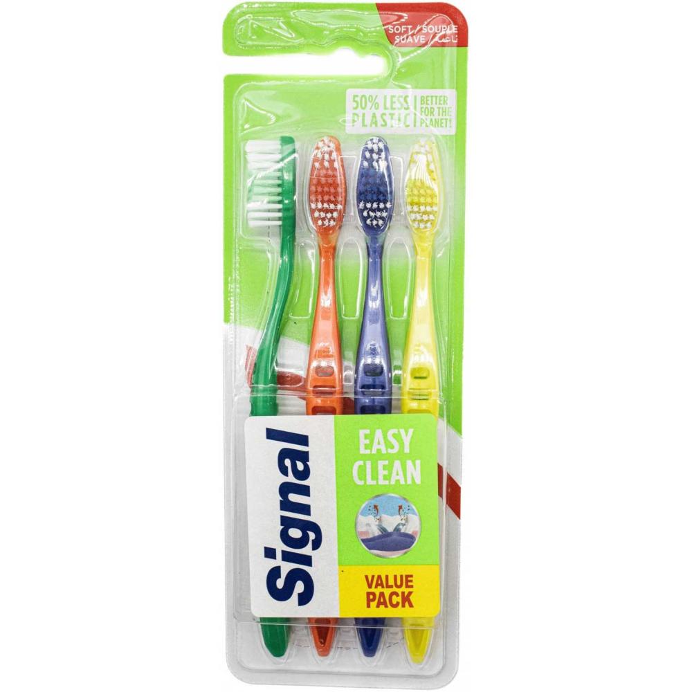 Signal Easy Clean szczoteczki do zębów Soft 4 sztuki
