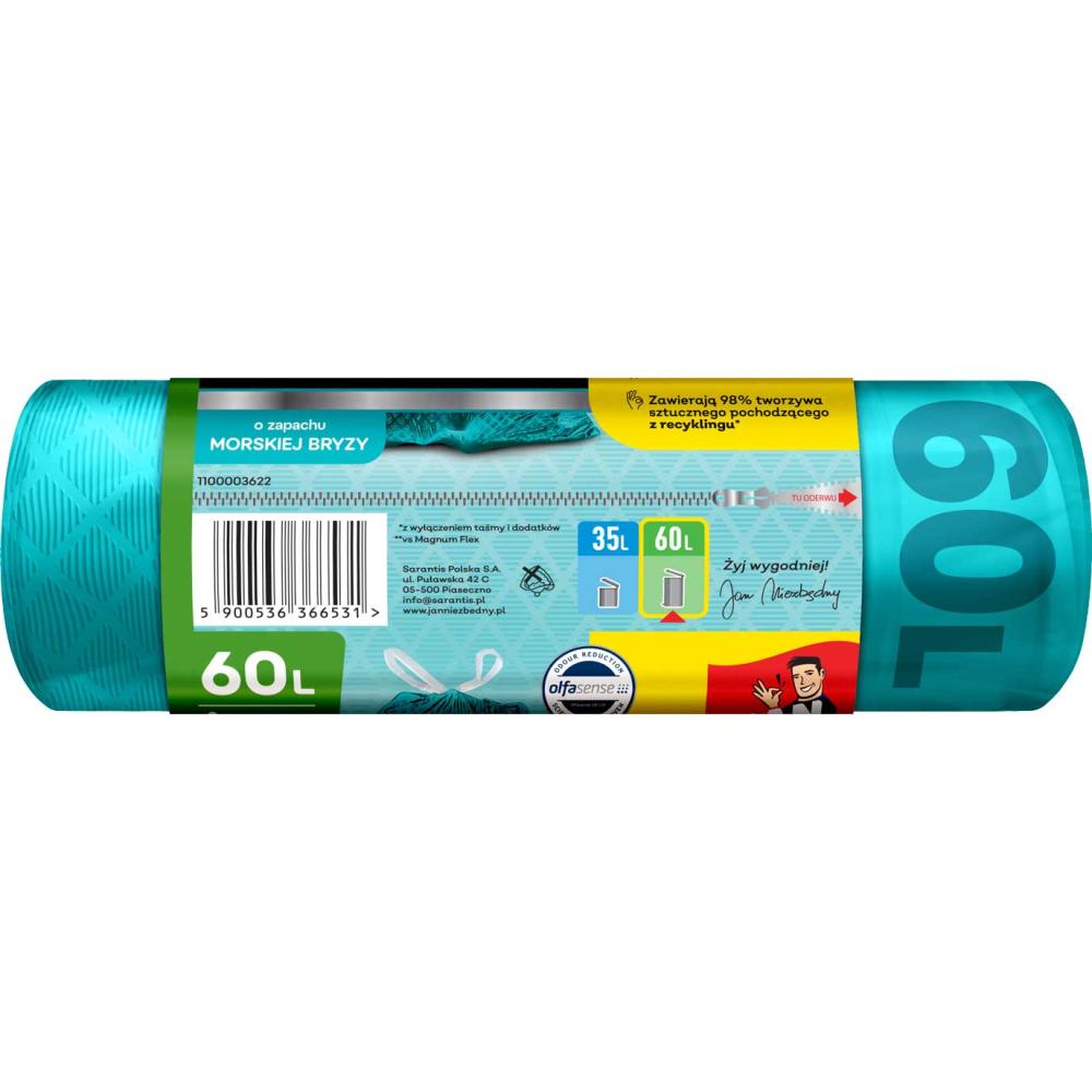 Jan Niezbędny worki LD 60L/8szt Magnum Flex Odor Control