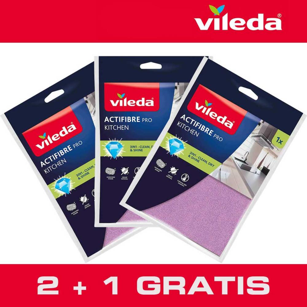 Vileda Pakiet ściereczka kuchenna Actifibre Pro 2 + 1 gratis 