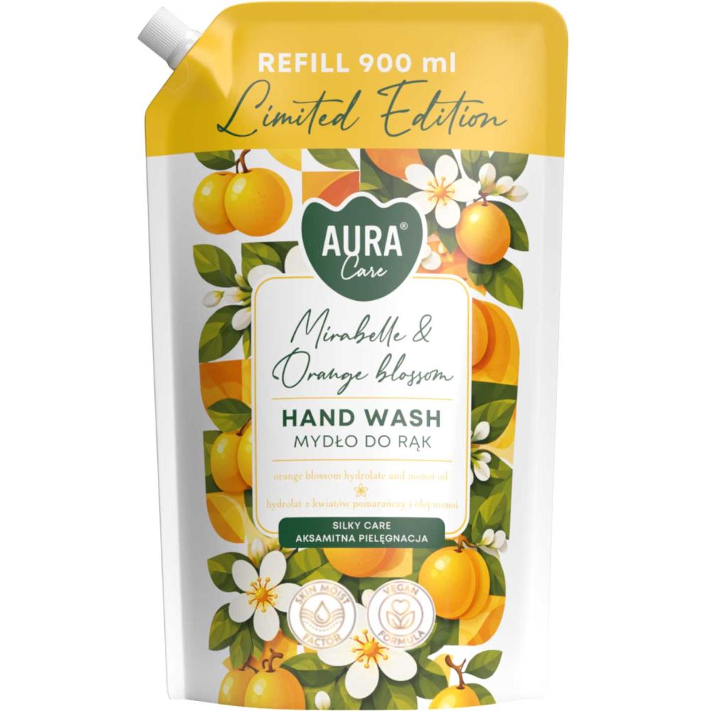 Bispol Aura Limited Edition mydło w płynie 900ml-zapas Mirabelle & Orange Blossom 