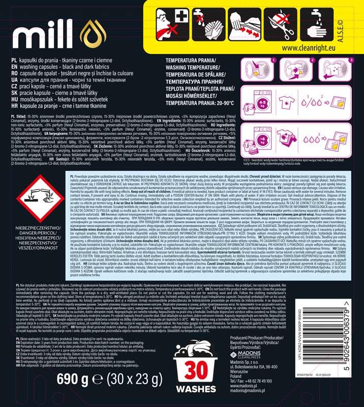 Mill Professional kapsułki do prania czarnych i ciemnych tkanin 30szt.
