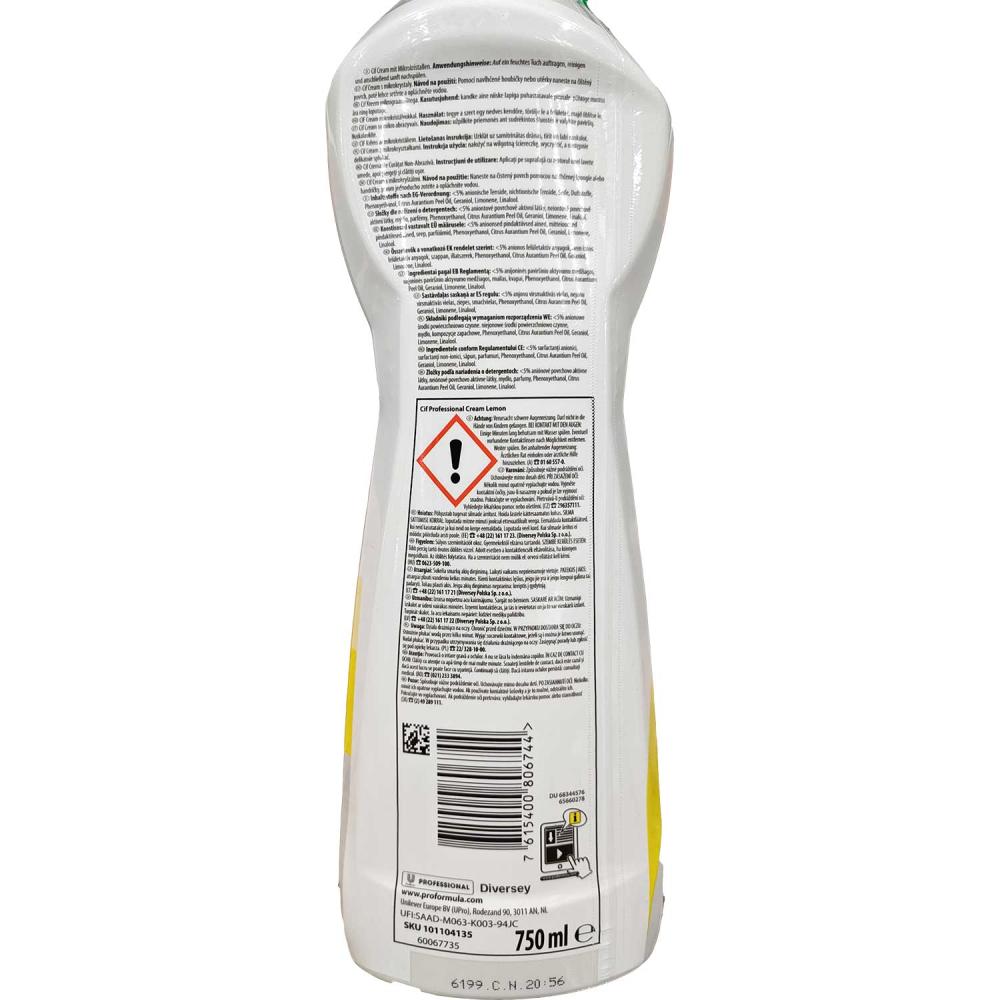 Cif Professional mleczko do szorowania 750ml Cream Lemon