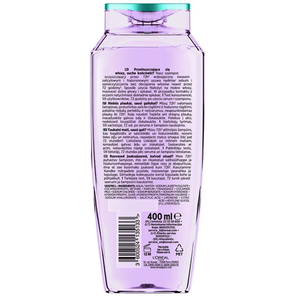 Elseve szampon do włosów Hyaluron Pure 400ml