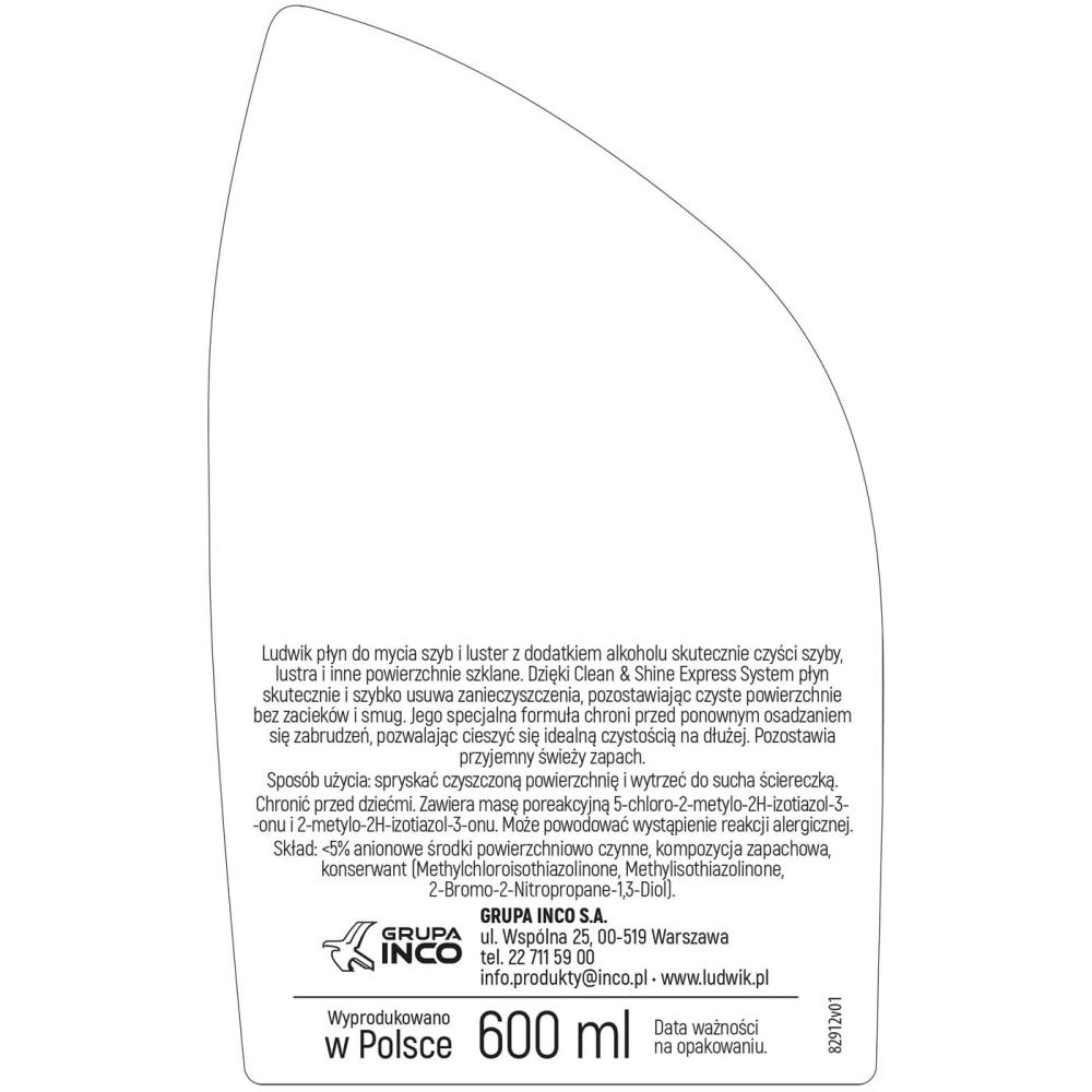 Ludwik płyn do mycia szyb i luster Fresh 600ml