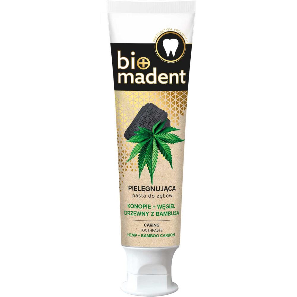 Bio Madent konopna pasta do zębów 100ml Węgiel Drzewny z Bambusa i Olejek CBD