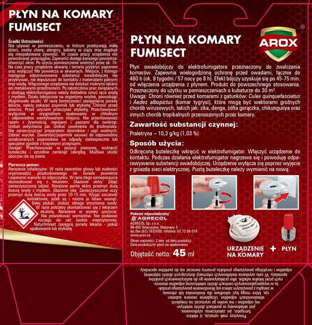 Arox Elektro + płyn na komary 60 nocy